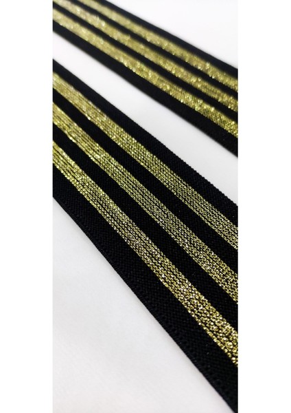 Siyah Gold Çizgili Lastik Şerit fiyatları
