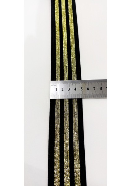 Siyah Gold Çizgili Lastik Şerit modelleri