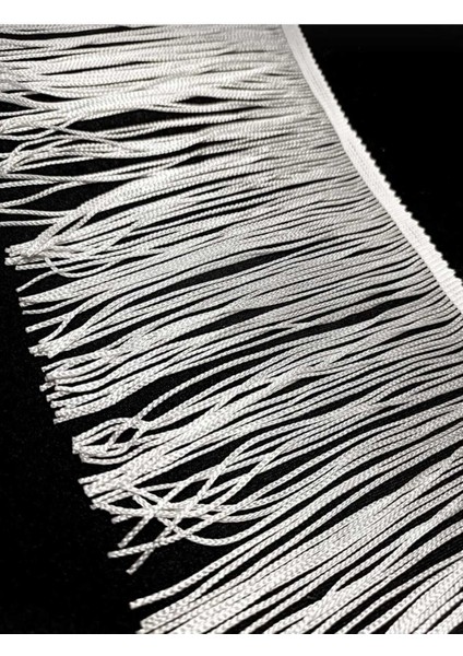 Beyaz Düz Püskül Saçak ( 20 cm )