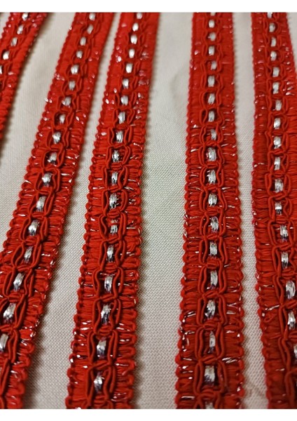 Bordo Gümüş Zincir Desen Şerit fiyatları