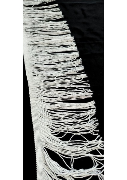 Beyaz Pamuk Saçak Püskül (15 Santimetre Genişliğinde) 1 Metre Fiyalıdır,