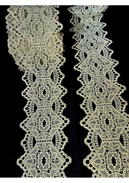 Gold Simli Ara Model Desenli Güpür Dantel indirimleri