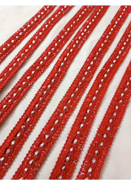 Bordo Gümüş Zincir Desen Şerit fırsatları