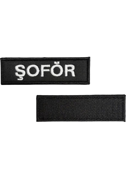 Siyah Zemin Şoför Yazılı Nakış Patch - 10X3 cm fiyatları