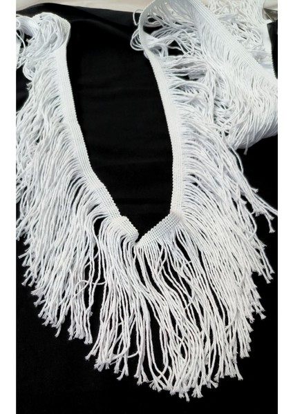 Beyaz Pamuk Saçak Püskül (15 Santimetre Genişliğinde) 1 Metre Fiyalıdır, modelleri