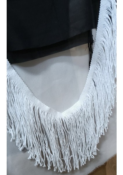 Beyaz Pamuk Saçak Püskül (15 Santimetre Genişliğinde) 1 Metre Fiyalıdır, indirimleri