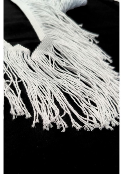 Beyaz Pamuk Saçak Püskül (15 Santimetre Genişliğinde) 1 Metre Fiyalıdır,