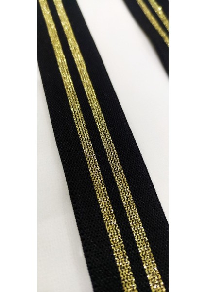 Siyah Gold Çizgili Lastik Şerit modelleri