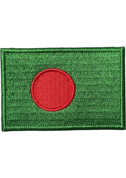 Bangladeş Bayrağı Nakış Patch Peç - 8x5 cm