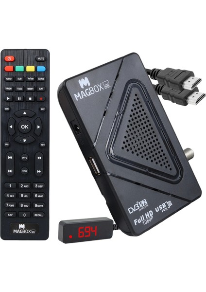 Magbox Homebox Full Hd Uydu Alıcısı 4000 Kanal Tkgs / Youtube / USB Destekli (Uzatma Display Gözlü) (4887)