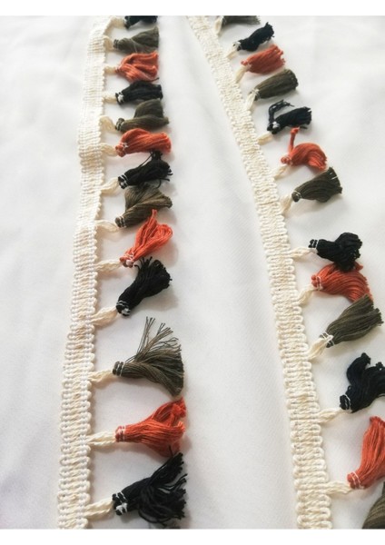 Beyaz Kahve Renk Püskül Saçak fiyatları