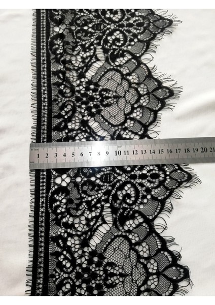 Siyah Sakallı Dantel 20 cm ( 3 mt ) modelleri