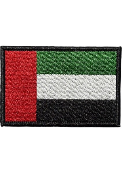 Birleşik Arap Emirlikleri Bayrağı Nakış Patch Peç - 8x5 cm