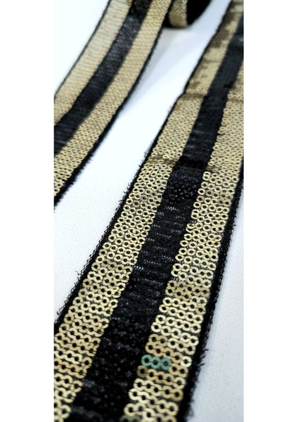 Siyah Gold Pul Payet Şerit