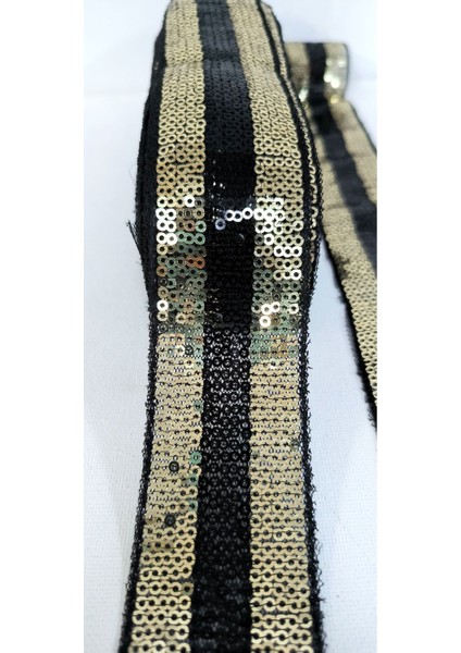 Siyah Gold Pul Payet Şerit fırsatları