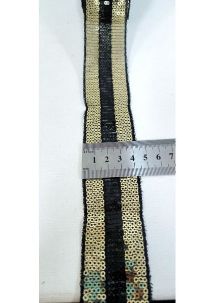 Siyah Gold Pul Payet Şerit indirimleri