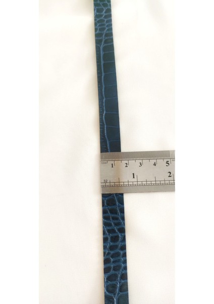 Lacivert Timsah Desenli Suni Deri Şerit (140 Cm) indirimleri