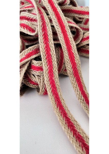 Hasır Kırmızı Renk Örme Ara Şerit