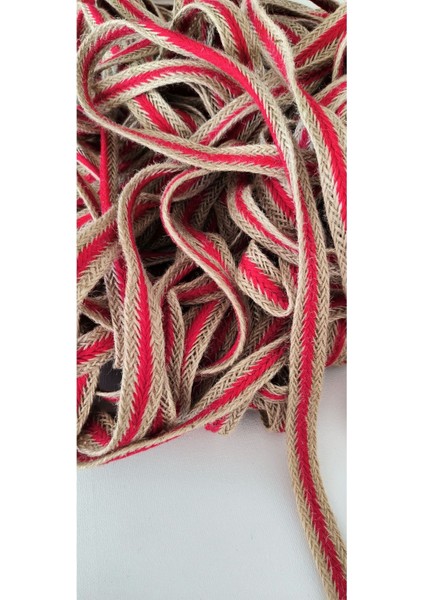 Hasır Kırmızı Renk Örme Ara Şerit