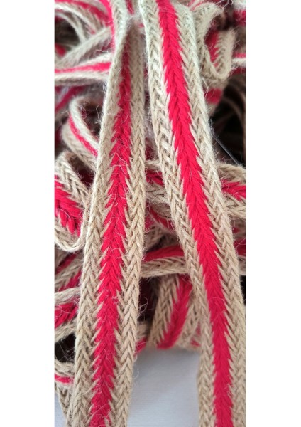 Hasır Kırmızı Renk Örme Ara Şerit