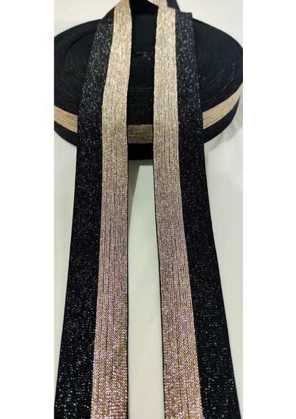 4 cm Siyah Bakır Lastik Şerit-1 Metre