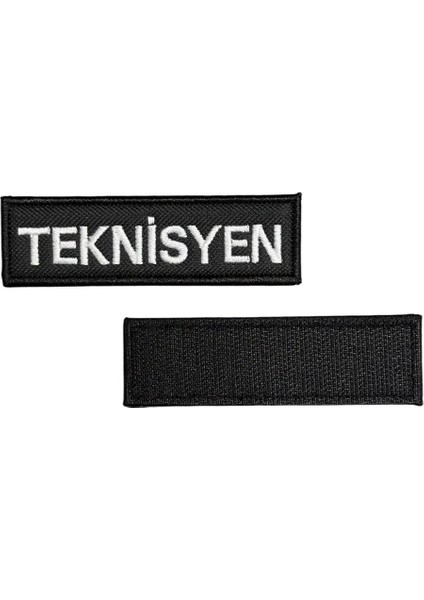 Siyah Zemin Teknisyen Yazılı Nakış Patch - 10X3 cm fiyatları