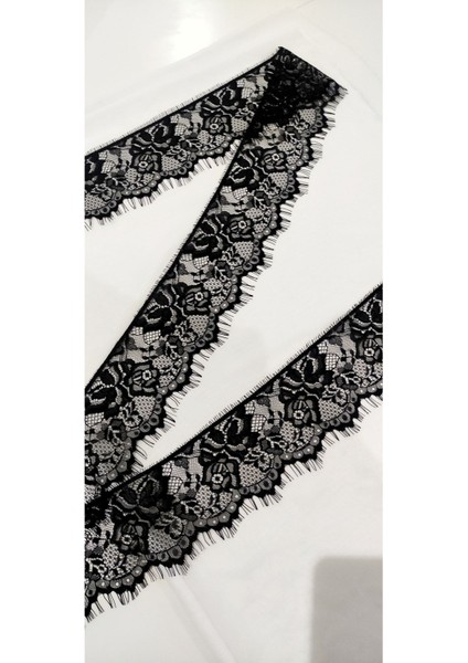 Siyah Sakallı Dantel 10 cm ( 3 mt ) modelleri
