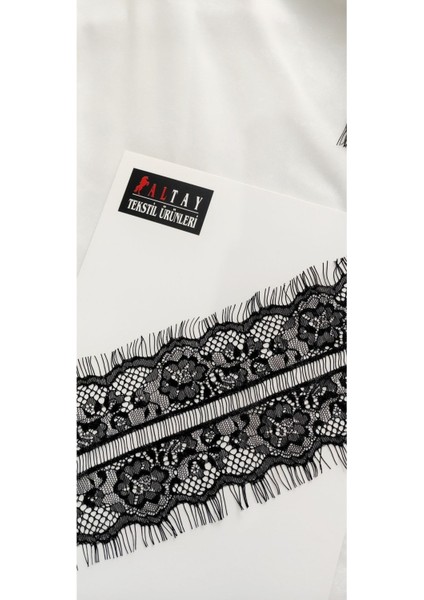 Siyah Sakallı Dantel 12 cm 3mt