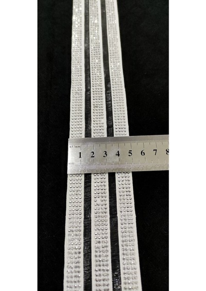 Özel Beyaz Tüllü Full Taşlı Lastik Şerit modelleri