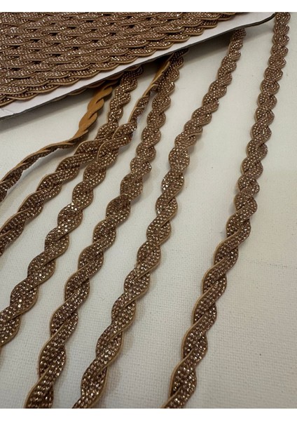 Ikili Saç Örgü Taş Işlemeli Kahverengi Süet Şerit fiyatları