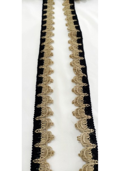 Kenar Siyah Gold Hasır Örme Şerit modelleri