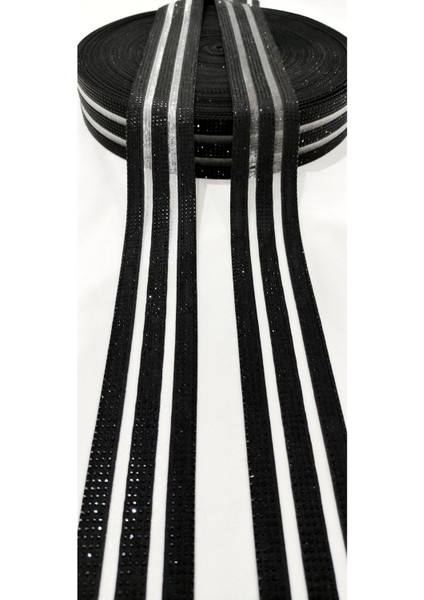 Siyah Tüllü Full Taşlı Lastik Şerit modelleri