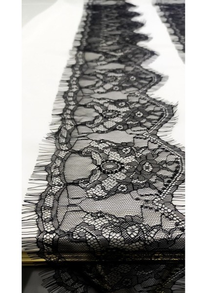 Siyah Sakallı Dantel 15 cm ( 3 mt )