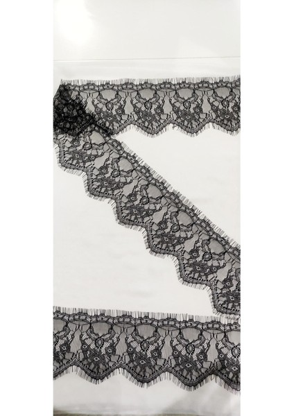 Siyah Sakallı Dantel 15 cm ( 3 mt ) indirimleri