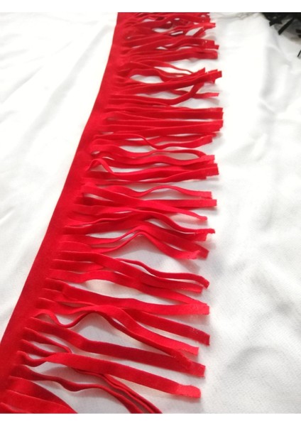 Süet Saçak 10 cm ( Siyah ve Kırmızı )