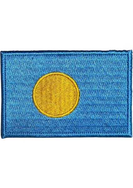 Palau Bayrağı Nakış Patch Peç - 8x5 cm