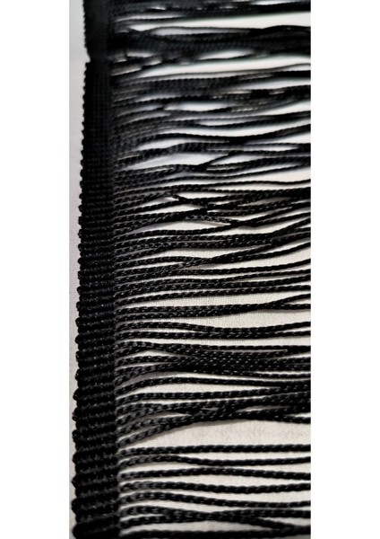 Si̇yah Düz Püskül Saçak 20 cm