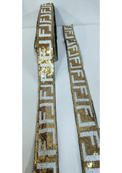 Gold Beyaz F Pul Payet Şerit fiyatları