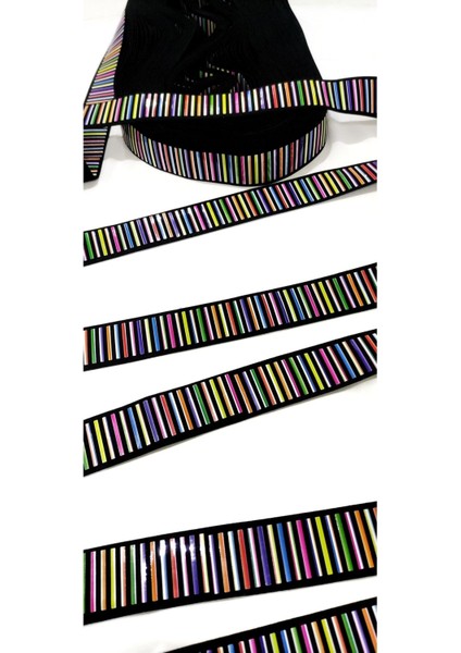 Siyah Gökkuşağı Baskılı Lastik fırsatları