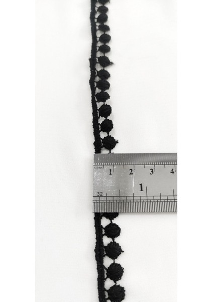 Siyah Kenar Ponpon Güpür fiyatları