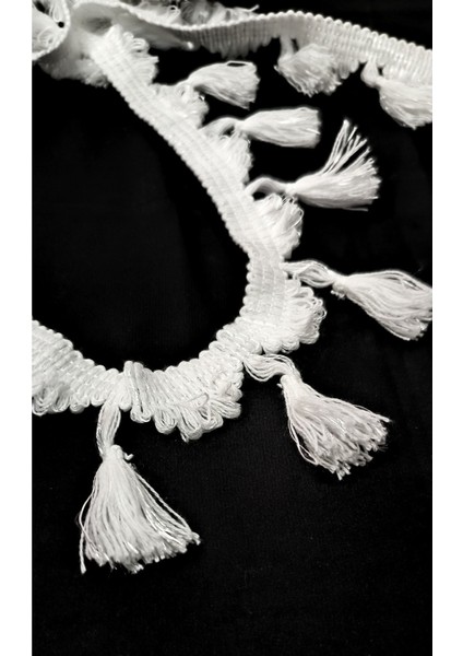 Beyaz Desenli Püskül Saçak fiyatları