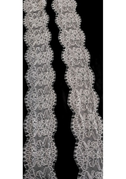 Beyaz Ara Sakallı Dantel 12 cm ( 3 mt ) modelleri