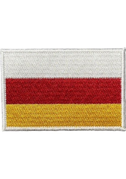 Güney Osetya Bayrağı Nakış Patch Peç - 8x5 cm