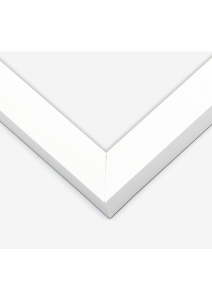 Beyaz Çerçeveli Tablo, Soyut Kompozisyon, Renkli Bloklar, Minimal Stil Poster No: 106849
