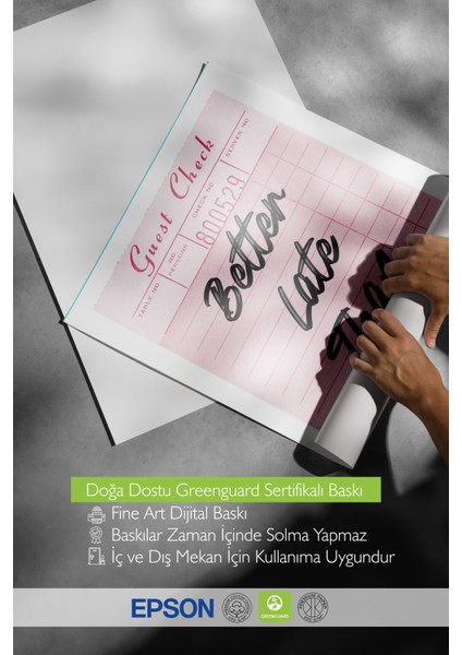 Çerçevesiz Poster, Better Late Than Ugly, Fiş Üzerinde Tipografi Poster No: 107645 indirimleri