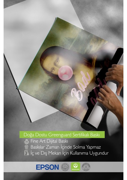 Çerçevesiz Poster, Mona Lisa, Sakız ve Bad And Boujee Tipografisi Poster No: 107649 indirimleri