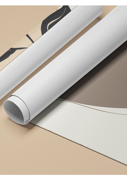 Çerçevesiz Poster, Siyah Yapraklar, Minimal Hat Çizimi Poster No: 107923 fırsatları
