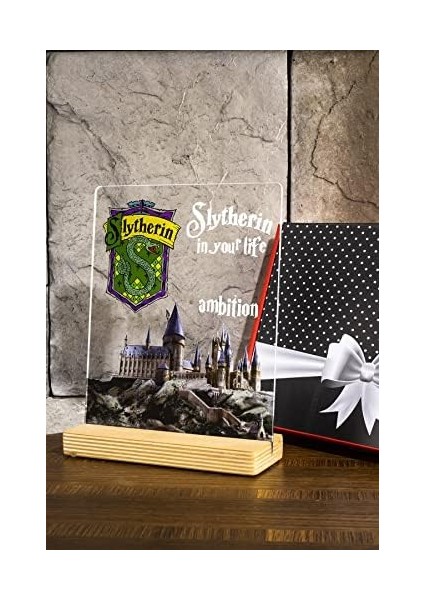 Harry Potter Hediyesi Hogwarts Slytherin Binası Hediye Paketli Şeffaf Çerçeve fiyatları