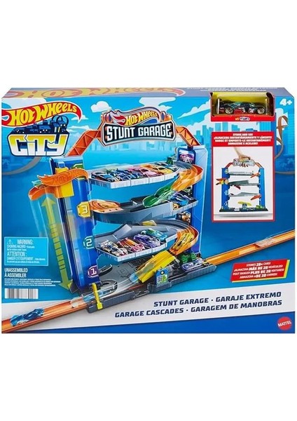 Hot Wheels Akrobasi Garajı Oyun Seti Hot Wheels Maceraya Başlangıç Garajı, 4 Katlı, 3-8 Yaş Arası