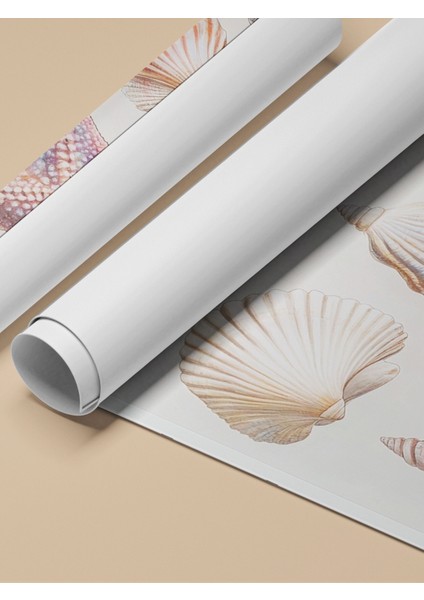 Çerçevesiz Poster, Dalgaların Ardında – Renkli Kabuklar ve Deniz Esintisi Poster No: 107443 fırsatları